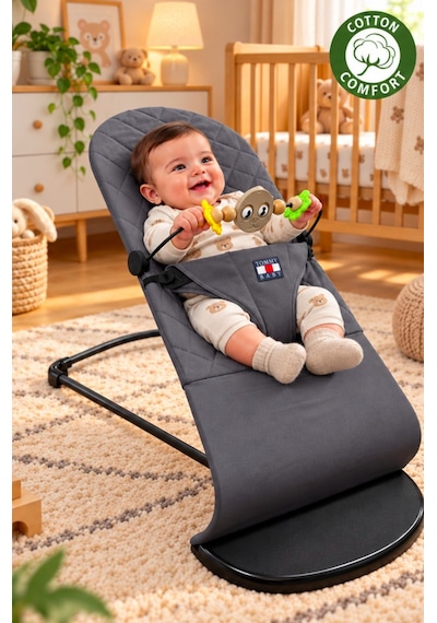 Tommybaby - Millenium Cotton Bebekler Için Üç Kademeli Kolay Taşınabilir Sallanan Oyuncaklı Ana Kucağı