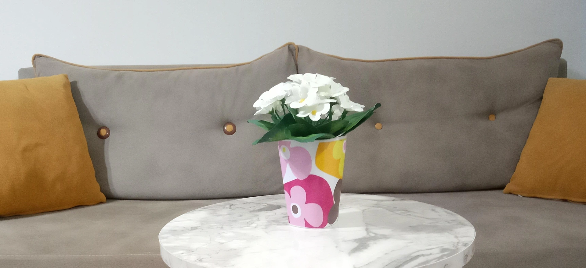 2 Adet Vazo Dahil,vazoda Çiçek,beyaz Yapay Çiçek,vazo Dekoratif Kırmızı Papatya 7x7x16cm Çok Renkli