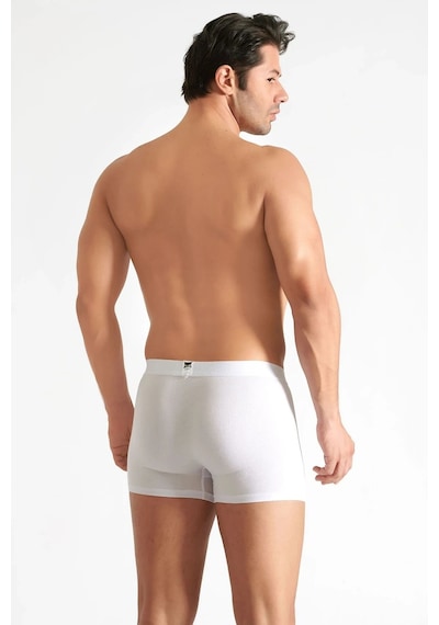 Kit İç Giyim Tutku 2 'li Elastan Penye Erkek Boxer Beyaz