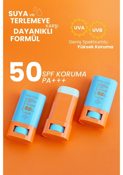Bade Natural Doğal ve Mineral Filtreli 16 gr 50 Faktör Çocuk Stick Güneş Kremi