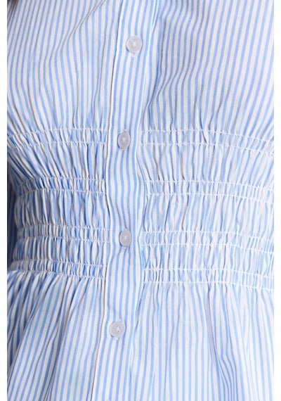 Defacto Fıtted Çizgili Poplin Gömlek H0347ax26spbe306 Mavi-be306