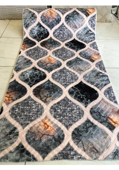 Kabartmalı Halı Dokusunda Jel Kaymaz Taban Yıkanabilir Kesme Yolluk Üst Kalite Vintage Modern Desen Renkli Kabartmalı Halı Dokusunda Jel Kaymaz Taban Yıkanabilir Kesme Yolluk Üst Kalite Vintage Modern Desen Renkli