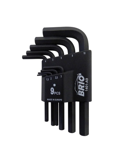 Brio Allen Anahtar Seti Kısa 9 Parça 1,5-10 Mm