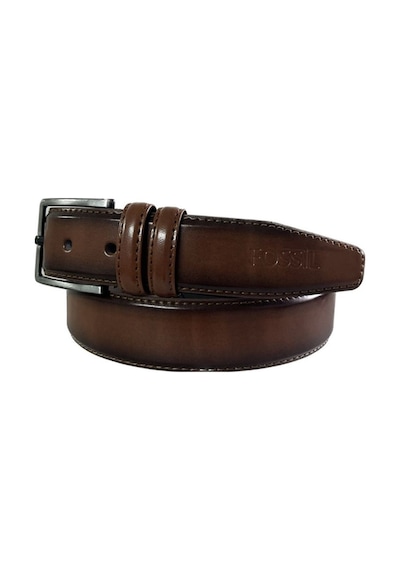 Fossil Taba Düz Dikiş Suni Deri 3,5 Cm Erkek Kemeri -120 Cm Taba