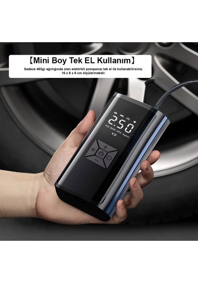 Ga97 6000mah Taşınabilir Elektrikli Hava Pompası 150psi Lastik, Bot, Top Şişirme Oto Hava Kompresörü 01