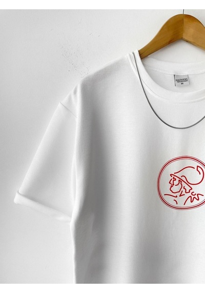 Startmore Erkek Kısa Kollu Oversize T-shirt Garalio Beyaz