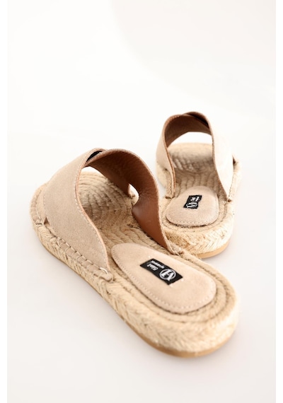 5in1Canpolat Bej Espadril Terlik 24112-bej Bej