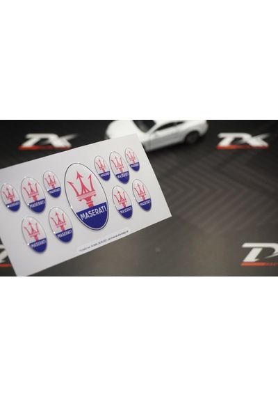 Maserati Logo 3M 3D Damla Silikon Torpido Bagaj Çamurluk Logo Amb