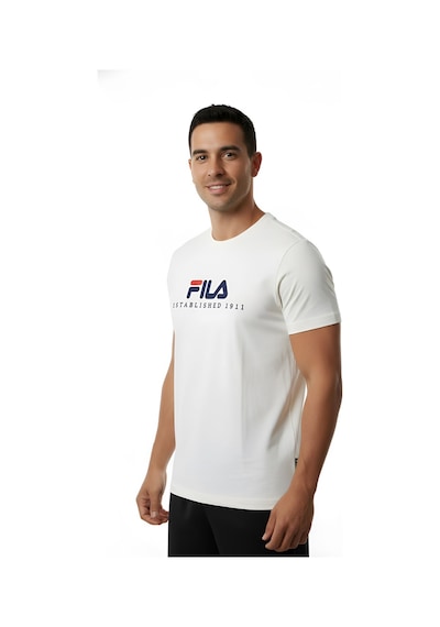 Ekru Fila Unısex Günlük T-shirts Valsera Logo Fau0225.10010 Ekru