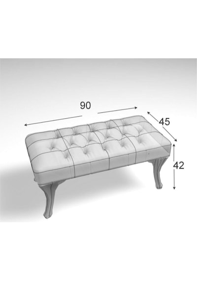 Kapitoneli Bench Puf Siyah