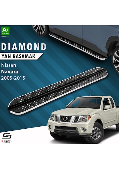 S-dizayn Nissan Navara 2 Diamond Krom Yan Basamak 203 Cm 2005-2015