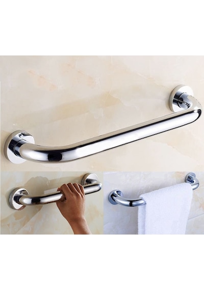 Q19 20cm Paslanmaz Parlak Engelli Tutunma Barı Parlak Krom