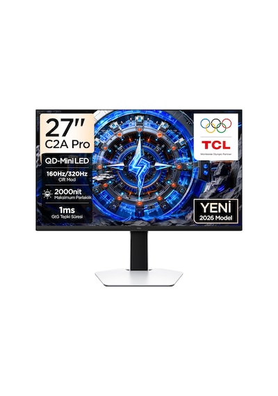 TCL 27C2A Pro Gaming Monitörü 27" 1ms 160hz Uhd 4k Qd-mini Led Oyuncu Monitörü 2304 Bölge, Xdr