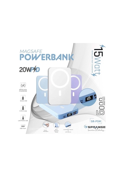 Sr-p5m 5000 Mah Standlı Magsafe Poverbank Diğer