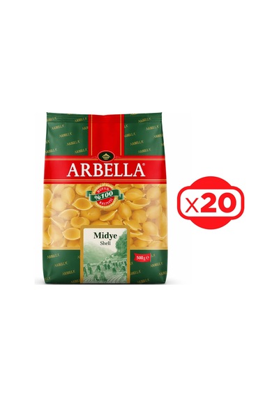 Arbella Midye Makarna 500 Gr X 20 Adet