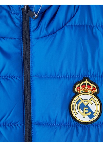 LC Waikiki Lcw Kids Mavi Kapüşonlu Real Madrid Nakışlı Erkek Çocuk Şişme Yelek Dark Blue