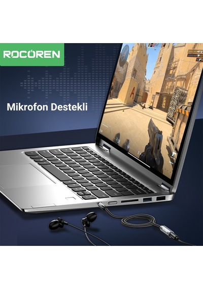 Rocoren 3.5mm Hi-fi Trrs Jack Aux Ses Uzatma Kablosu 2 Metre