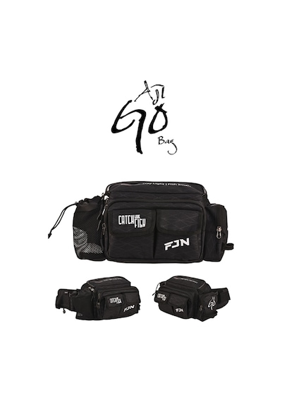Fujin Ajigo Bel Çantası Black - Balıkçı Çantası Std