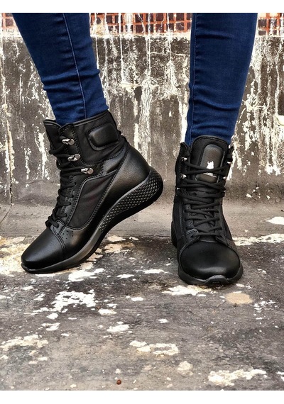 Boa Ba0600 Bağcıklı Siyah Boksör Unisex Spor Postal Bot Siyah