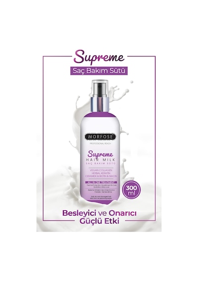 Morfose Supreme Saç Bakım Sütü 300 Ml - Isıya Karşı Koruma, Nemlendirme Ve Parlaklık