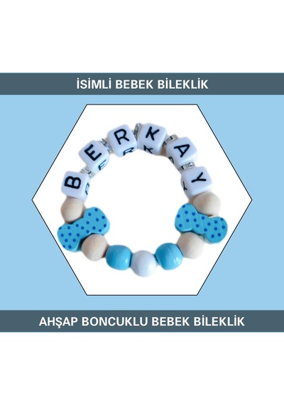 Sahi Aksesuar İsimli Bebek/Çocuk Bileklik Yeşil