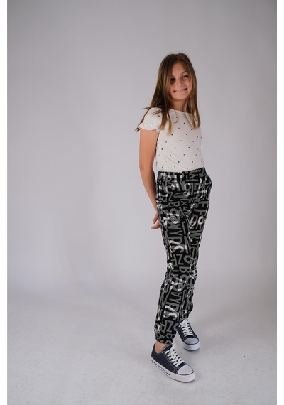 Vintage Spor Pamuk Pantolon Siyah Beyaz Nanna Fashion 2022-G-0001