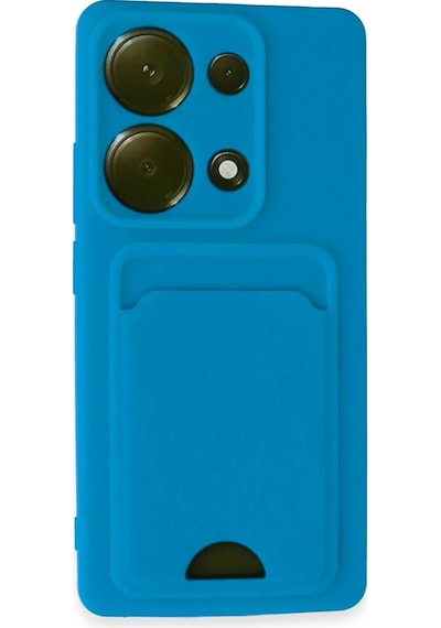 Newface Xiaomi Redmi Note 13 Pro 4g Kılıf Kelvin Kartvizitli Silikon - Mavi