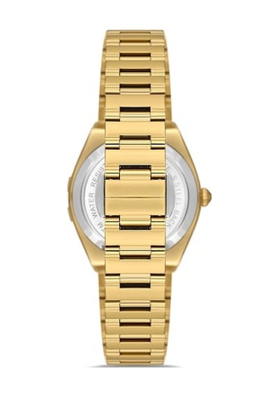 Ferro Quartz Çelik Altın Rengi 32 Mm Kelebek Kilitli Kadın Kol Saati Altın
