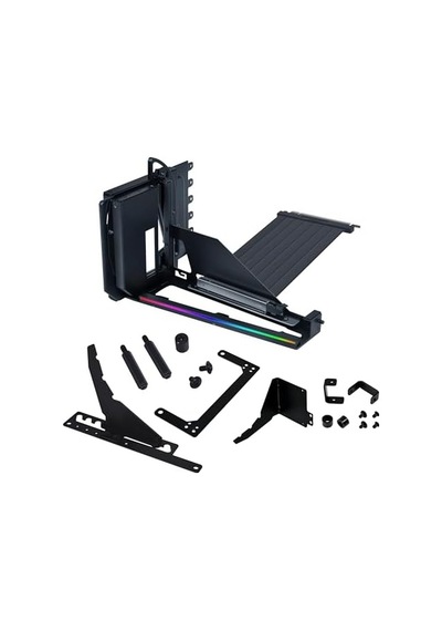 Lian Li Atx Pc Kasası 4 Yuvalı Dikey Gpu Kiti Vg4v4 - Premium Gen 5 Yükseltici Kablo Pcı-e 5.0 X16-200mm, Pcıe 3.0/4.0 Uyumlu, Ayarlanabilir Konum - Çoğu Pc Kasasına Uyar Vg4v4 Siyah