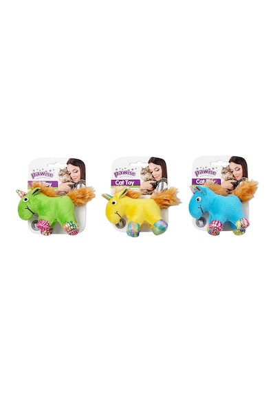 Pawise Meow Meow Life Unicorn Kumaş Kedi Oyuncağı Çok Renkli