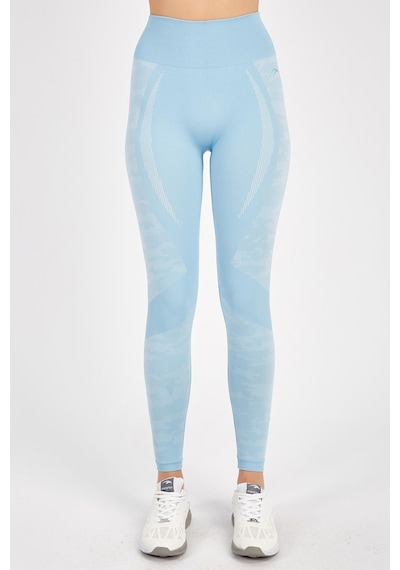 Maraton Active Slimfit Kadın Fitness Mavi Tayt 812081-mavi