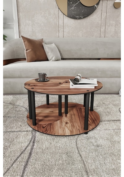 Yin Yang Unıty Serenıty Orta Sehpa 2 Li Madran Ceviz-70 Cm Ceviz