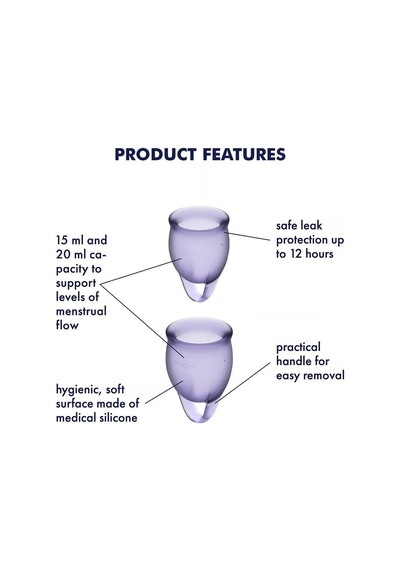 Satisfyer Feel Confident Menstrual Cup Lila