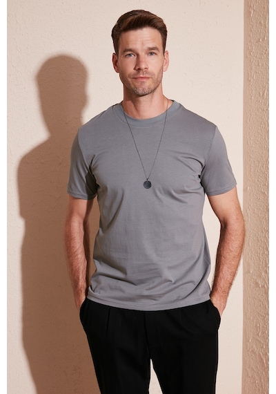 Buratti Pamuklu Regular Fit Bisiklet Yaka Basic Erkek T Shirt 59020201 Açık Haki Buratti Pamuklu Regular Fit Bisiklet Yaka Basic Erkek T Shirt 59020201 Açık Haki