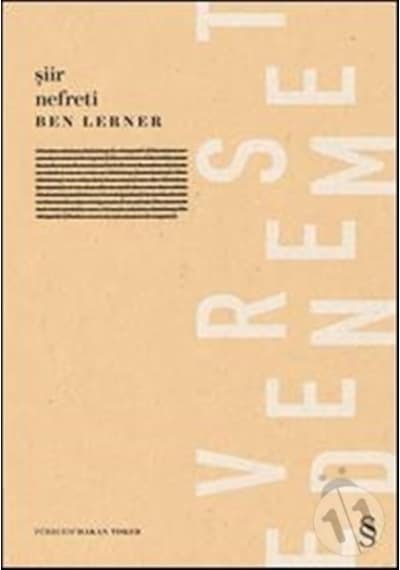Şiir Nefreti - Ben Lerner - Everest Yayınları