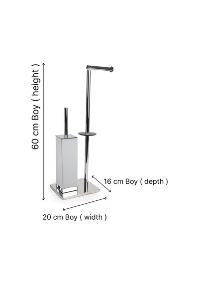 Kobos Hareketli Wc Set Kare Parlak Krom Kbw-871cr