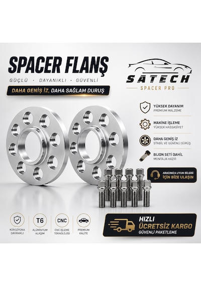 4x108 65.1 Peugeot 106 20mm Spacer Set 2 Adet
