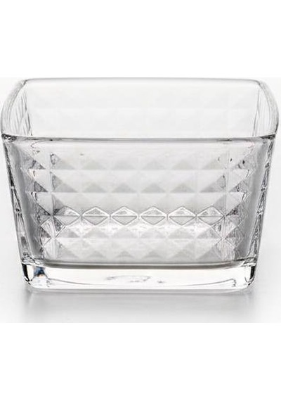 Piramit Desen Kahvaltılık Cam Kase Seti - 6 Adet - 350 Ml. Şeffaf