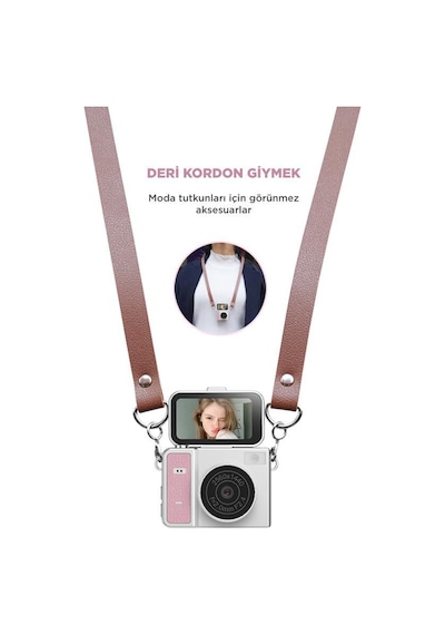 Torima CMR46 2K Flip Ekranlı Mini Dijital Video Kamera Pembe
