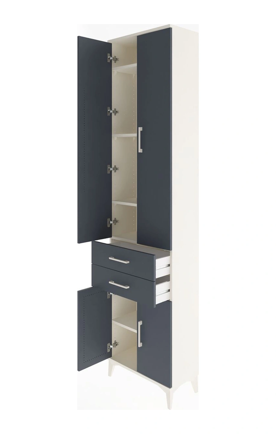 Arges Dolap 5 Raflı 2 Çekmeceli 4 Kapaklı 60x30x243 Aytaşı-an... Aytaşı
