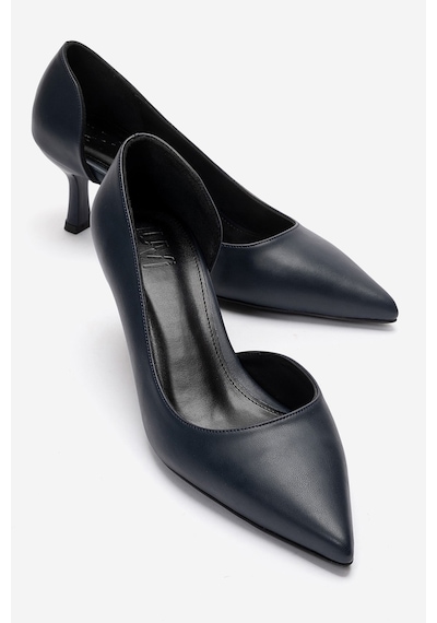 Luvishoes Arel Lacivert Cilt Kadın Topuklu Ayakkabı