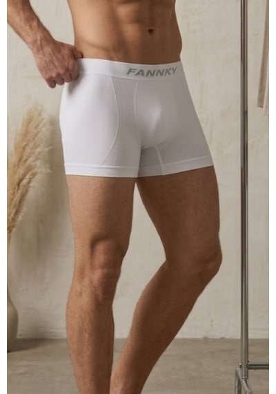 Fit Women Erkek Casual Comfort Günlük 3 Lü Beyaz Boxer