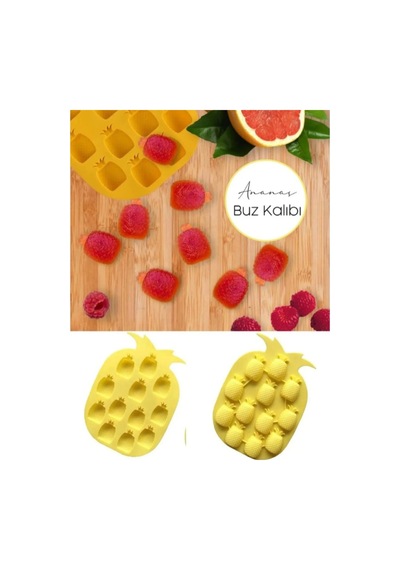 2 Adet 12li Ananas Çikolata-buz Kalıbı Ve Petek Şekilli Çikolata-buz Kalıbı Silikon Diğer