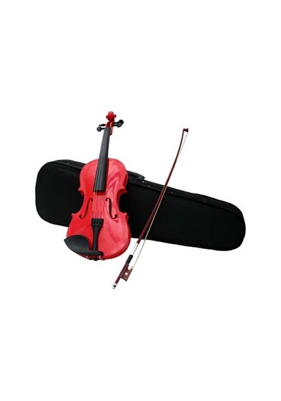 Paganini 4/4 Tam Boy Kırmızı Rek Keman Set-Kılıf-Yay-Reçine Dahil