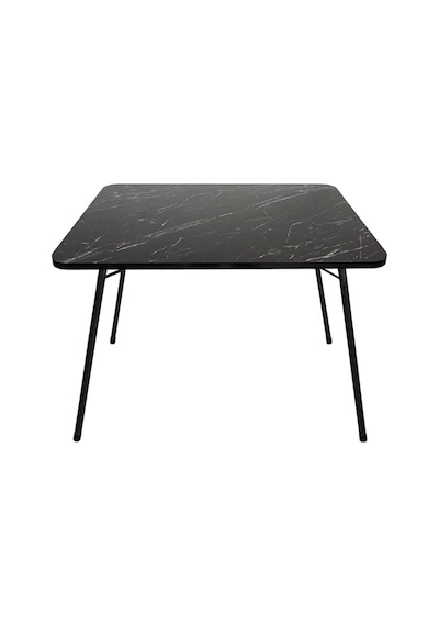 Bofigo Çam Desenli Katlanır Masa 60 x 80 CM - Siyah Ahşap