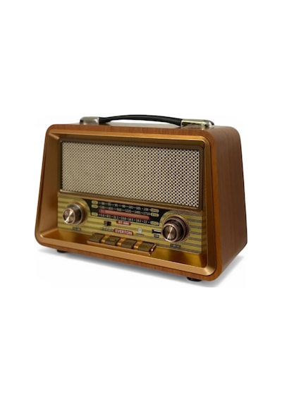 Lexroo Rt-680 Gerçek Ahşap Eskitme Bluetooth Hoparlör Mp3 Çalar Müzik Kutusu Nostaljik Radyo
