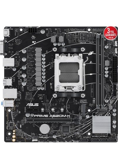 Asus Prıme A620m-k Ddr5 6400+ Oc Hdmı Vga M.2 Am5
