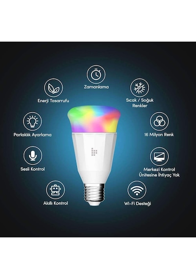 Tronsmart TB01 RGBW E27 Wi-Fi 800lm Akıllı LED Ampül
