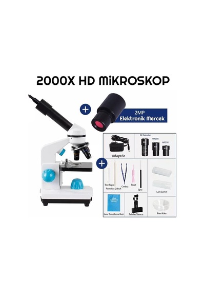 Tr 2000x Zoom Biyolojik Hd Dijital Monoküler Mikroskop Kiti