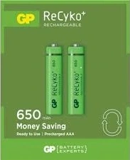 Gp Recyko 650mah Aaa Şarjlı İnce Pil 63c092 2li Kart